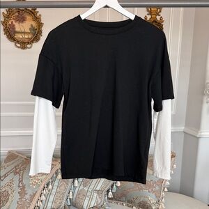Classic Dazy  Black and White Layered  Shirt size xs